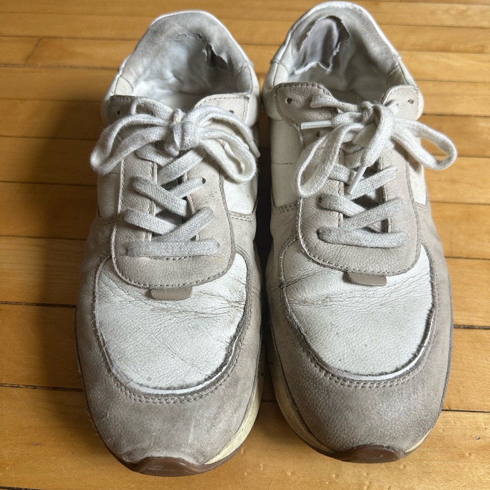 Madewell White and Gray Sneakers